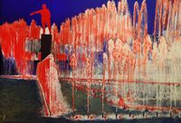 Картина Красные фонтаны (Из серии «Водные битвы на Московской площади»)